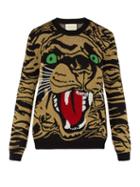 Matchesfashion.com Gucci - Bengal Tiger Intarsia Wool Blend Sweater - Mens - Multi