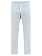 Matchesfashion.com E. Tautz - Hairline-striped Cotton-poplin Pyjama Trousers - Mens - Blue