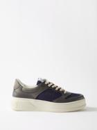 Gucci - Chunky B Leather-trim Gg Supreme Trainers - Mens - Grey Multi