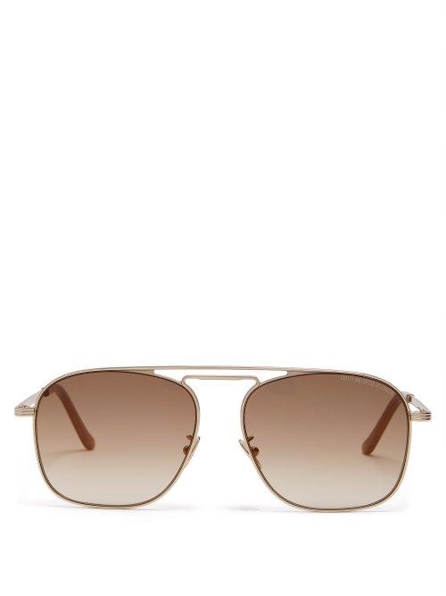 Matchesfashion.com Cutler And Gross - Aviator Frame Sunglasses - Mens - Silver
