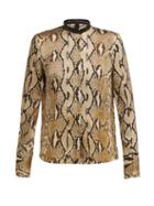 Matchesfashion.com Petar Petrov - Beale Python Print Silk Chiffon Blouse - Womens - Beige Multi