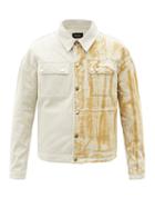 Matchesfashion.com A-cold-wall* - Pigment Irregular-pattern Denim Jacket - Mens - Cream