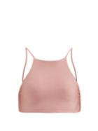 Matchesfashion.com Jade Swim - Nova Halterneck Metallic Bikini Top - Womens - Pink