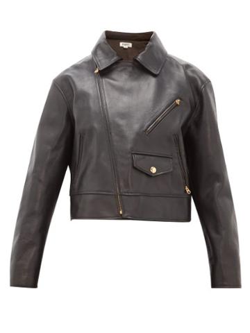 Matchesfashion.com Holiday Boileau - Houston Cropped Leather Jacket - Womens - Black