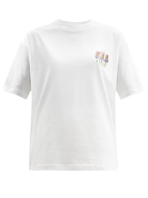 Matchesfashion.com Jacquemus - Fraises Strawberry-print Cotton-jersey T-shirt - Womens - White