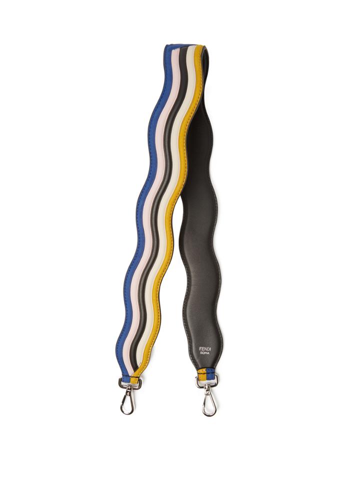 Fendi Strap You Wave-striped Leather Bag Strap