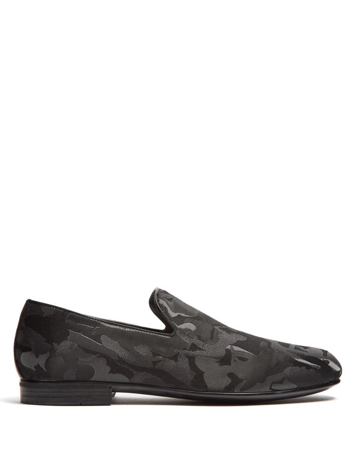 Jimmy Choo Sloane Camouflage-jacquard Loafers