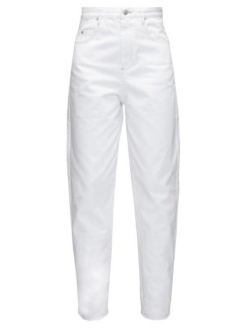 Matchesfashion.com Isabel Marant Toile - Corsy High-rise Tapered Jeans - Womens - White