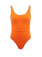 Ladies Beachwear Eres - Asia Panelled-front Swimsuit - Womens - Orange