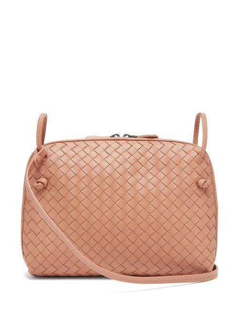 Matchesfashion.com Bottega Veneta - Nodini Small Intrecciato Leather Cross Body Bag - Womens - Nude