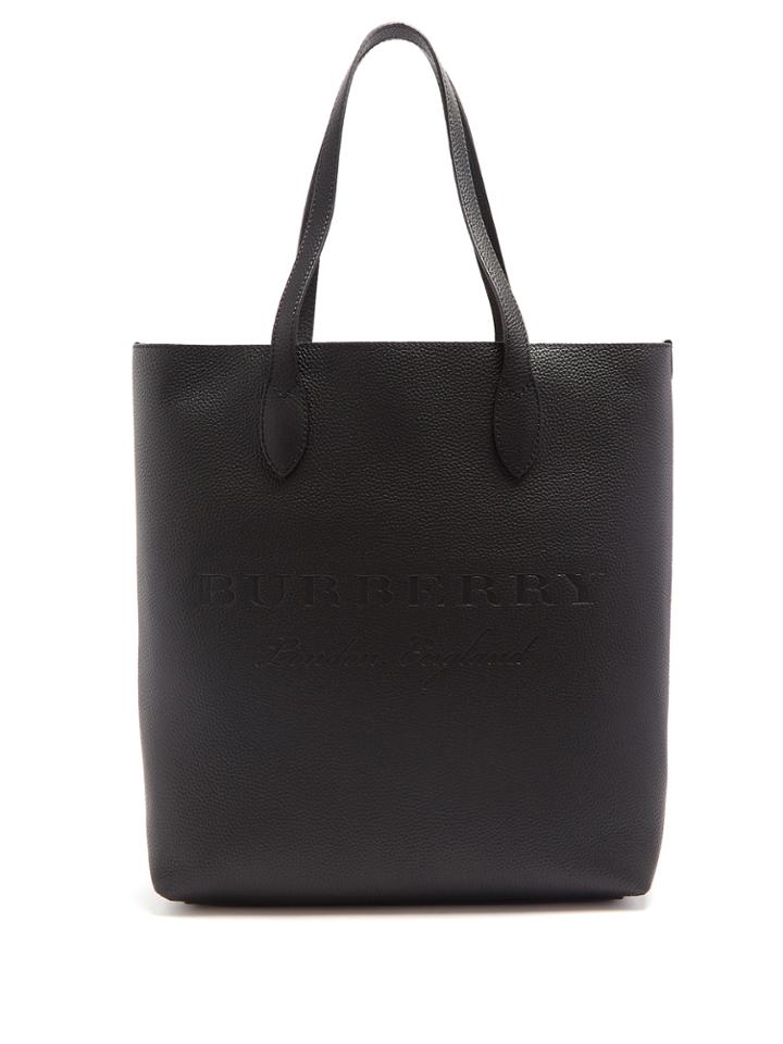 Burberry Remington Logo-embossed Leather Tote Bag