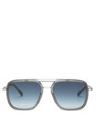 Matchesfashion.com Cutler And Gross - Aviator Titanium And Acetate Sunglasses - Mens - Grey