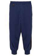 Matchesfashion.com Y-3 - 3 Striped Cotton Blend Track Pants - Mens - Navy