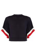 Adam Lippes Ruffle-trimmed Short-sleeved Wool Sweater