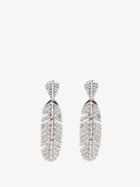 Jade Jagger - Paradisica Leaf Diamond & 18kt White-gold Earrings - Womens - White Gold Multi