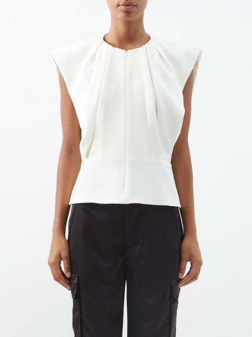 Proenza Schouler - Draped Crepe Top - Womens - White