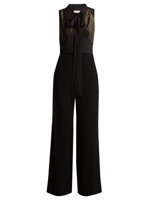 Matchesfashion.com Zeus + Dione - Hypatia Snake Effect Jumpsuit - Womens - Black Gold