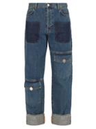Matchesfashion.com Jw Anderson - Asymmetric Pocket Straight Leg Jeans - Mens - Blue