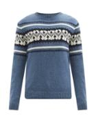 A.p.c. - Franz Striped Jacquard Sweater - Mens - Blue