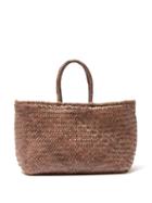 Matchesfashion.com Dragon Diffusion - Grace Woven Leather Basket Bag - Womens - Grey