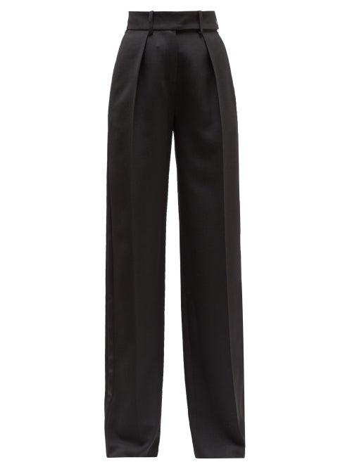 Matchesfashion.com Alexandre Vauthier - Tailored Wide Leg Crepe Trousers - Womens - Black