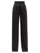 Matchesfashion.com Alexandre Vauthier - Tailored Wide Leg Crepe Trousers - Womens - Black