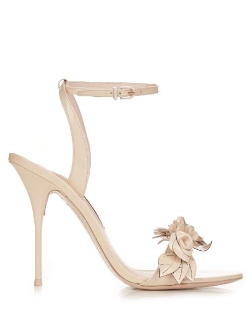 Sophia Webster Lilico Flower-embellished Patent-leather Sandals