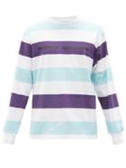Matchesfashion.com Noon Goons - Striped Cotton-jersey Long-sleeved T-shirt - Mens - Blue White