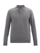 Matchesfashion.com A.p.c. - Jerry Merino-wool Knitted Polo Top - Mens - Grey