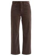 The Row - Montero Cropped Cotton-blend Straight-leg Trousers - Womens - Brown