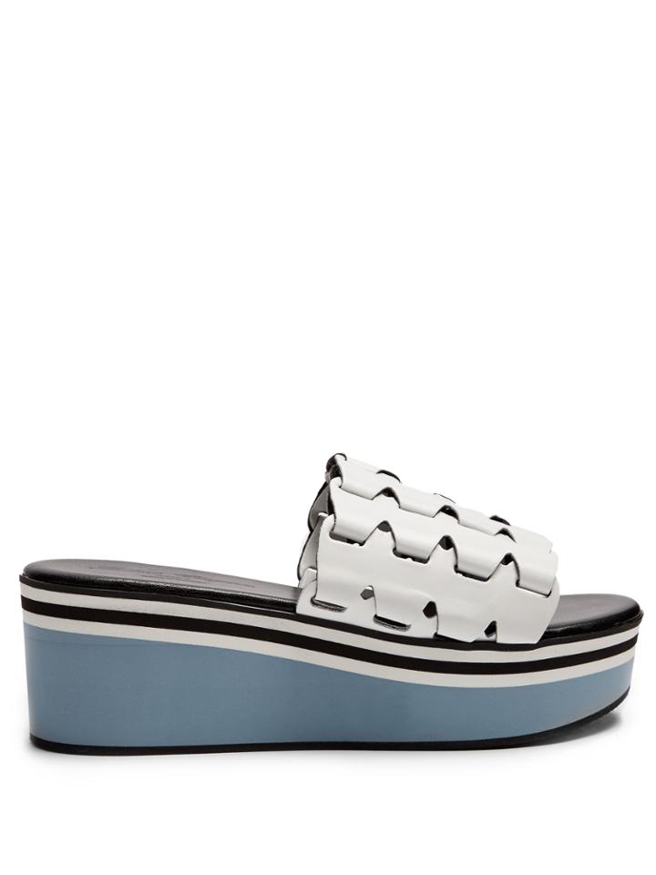 Robert Clergerie Pamela Leather Flatform Sandals