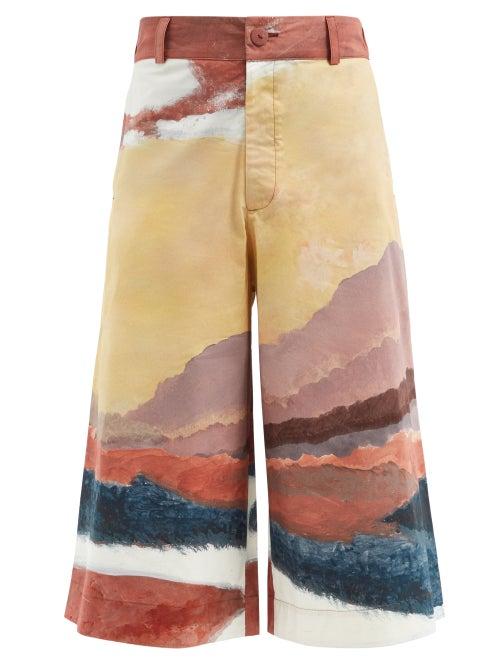 Matchesfashion.com Toogood - The Machinist Printed Cotton-poplin Trousers - Mens - Multi