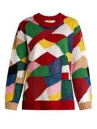 Burberry Patchwork Cashmere And Wool-blend Sweater