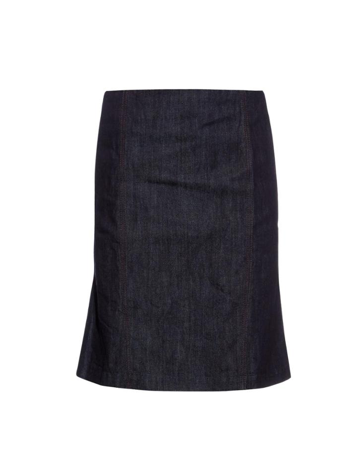 Tomas Maier High-waist Denim Skirt