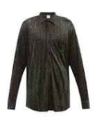 Vetements - Code-print Jersey Shirt - Mens - Black Green