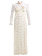 Matchesfashion.com Brock Collection - Olivia Floral Print Silk Organza Gown - Womens - White Multi
