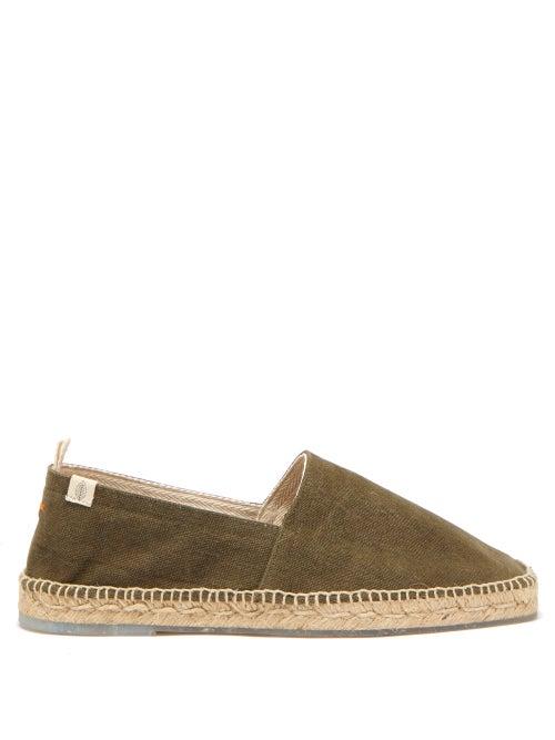 Mens Shoes Castaer - Pablo Canvas Espadrilles - Mens - Cream
