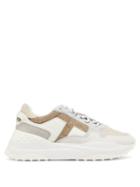 Matchesfashion.com Tod's - Pebbled Leather And Felt Trainers - Womens - White Multi