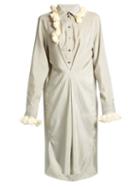 Matchesfashion.com Loewe - Striped Tassel Trimmed Silk Shirtdress - Womens - White Multi
