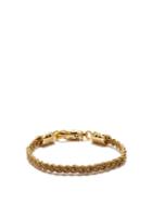Emanuele Bicocchi - Braided Rope-chain 24k Gold-plated Bracelet - Mens - Silver