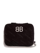 Matchesfashion.com Balenciaga - Bb Reporter Xs Quilted Velvet Bag - Womens - Black