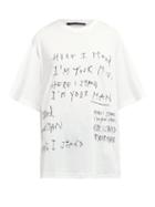 Matchesfashion.com Haider Ackermann - Embroidered Cotton Jersey T Shirt - Womens - White Black