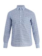 Glanshirt Eric Checked Linen Shirt