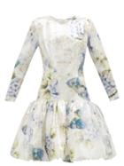 Matchesfashion.com Rodarte - Floral-print Sequin Dress - Womens - White Multi
