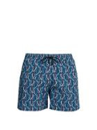 Matchesfashion.com Le Sirenuse, Positano - Falling Tales Printed Swim Shorts - Mens - Navy Multi