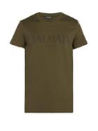 Matchesfashion.com Balmain - Logo Cotton T Shirt - Mens - Khaki