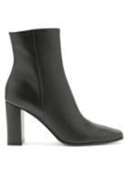 Matchesfashion.com Gianvito Rossi - Square-toe 85 Leather Ankle Boots - Womens - Black