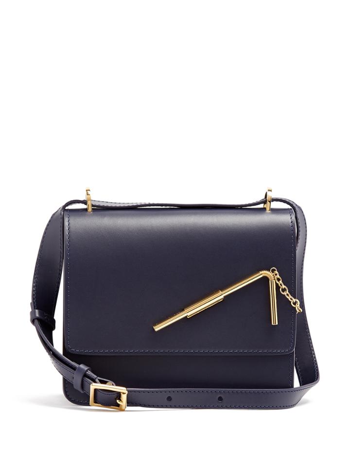 Sophie Hulme Straw Medium Leather Cross-body Bag