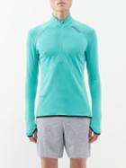 Soar - Wooltech Quarter-zip Long-sleeved Top - Mens - Dark Green
