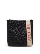 Matchesfashion.com Valentino Garavani - Atelier Petal-effect Leather Cross-body Bag - Womens - Black